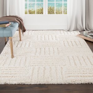 Millicent Hand-Woven Beige Area Rug