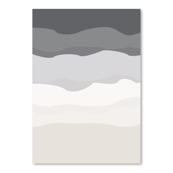 Ebern Designs Gray Beige Abstract Poster Gallery Graphic Art Wayfair