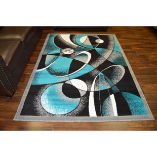 Turquoise And Black Rug Wayfair Cothern Turquoise Black Area Rug