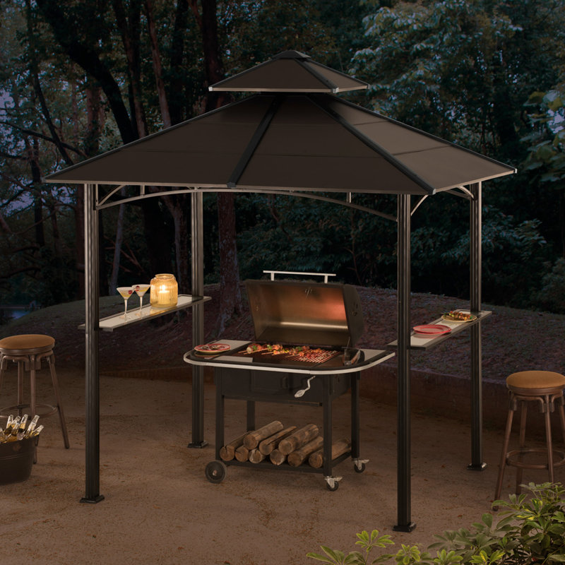 Sunjoy Harper 8 Ft W X 5 D Steel Grill Gazebo Reviews Wayfair Harper 8 Ft W X 5 D Steel Grill Gazebo