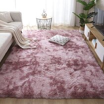 Paco Home Kids’ Rug Size:140x200 cm Children's Rug Butterfly Design Creme Pink Purple