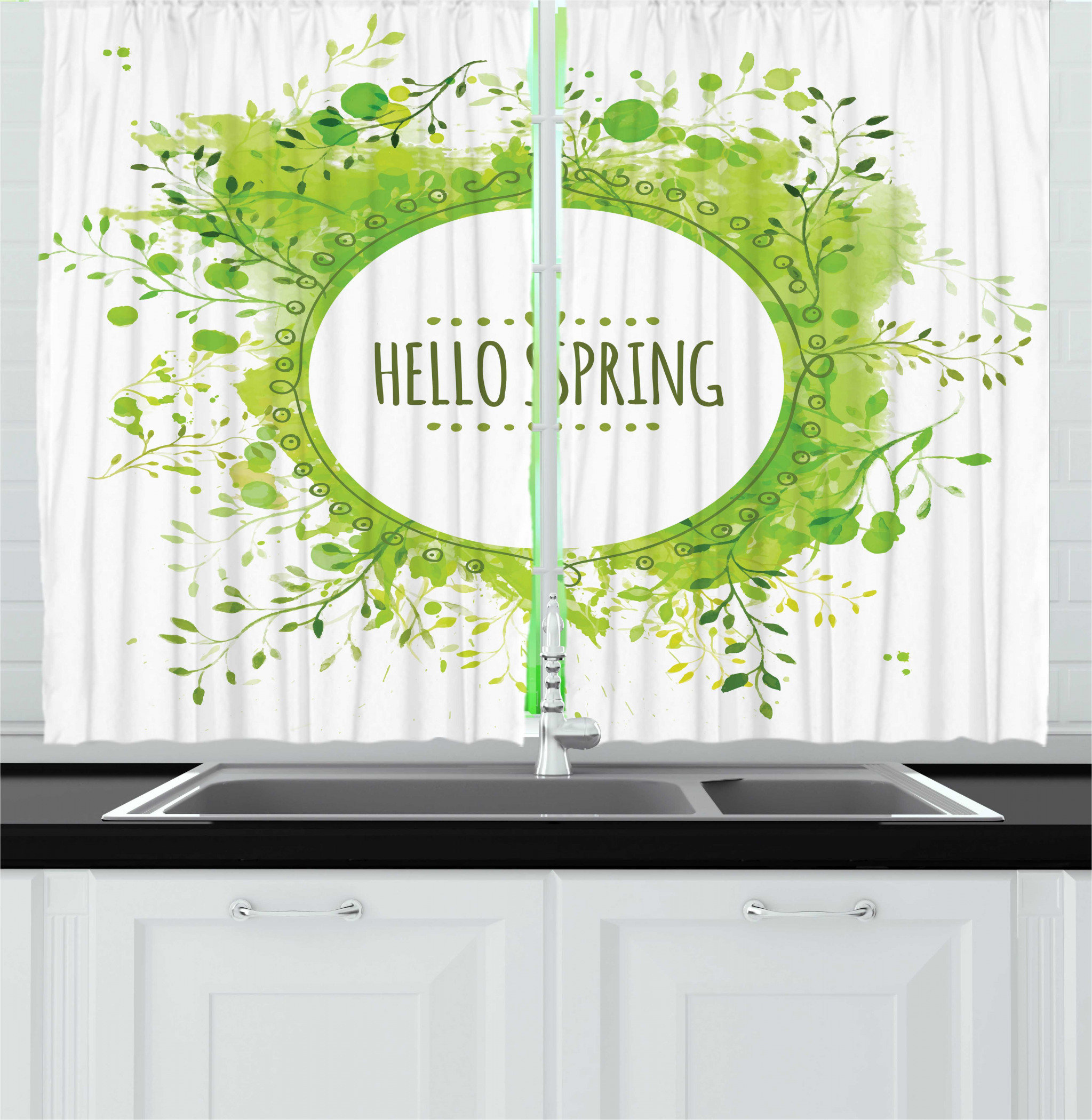 East Urban Home 2 Piece Spring Hello Spring Green Leaves Corolla