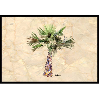 Highland Dunes Lococo Big Palm 30 X 50 Non Slip Indoor Outdoor Door Mat Wayfair