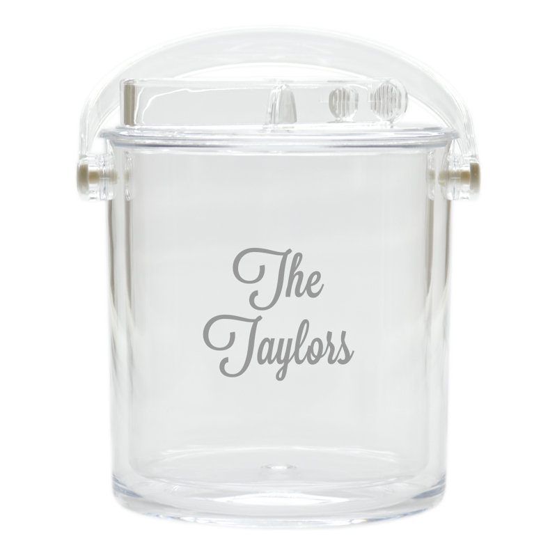 acrylic ice bucket personalized