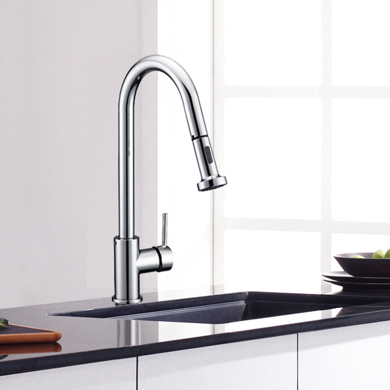 Safavieh Enchant Pull Down Single Handle Kitchen Faucet Wayfair