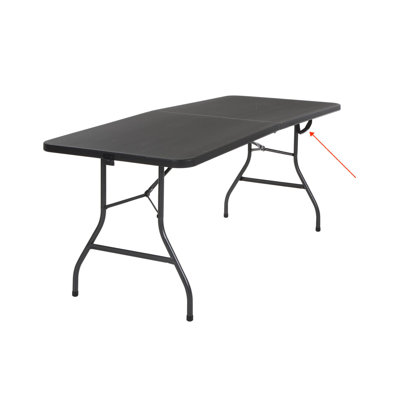 COSCO 6 ft. Fold-in-Half Banquet Table with Handle