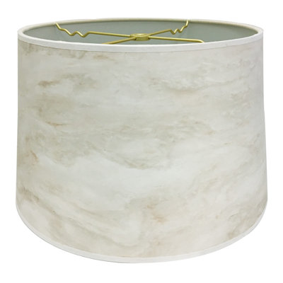 9" H x 12" W Paper Drum Lamp Shade ( Spider ) in White