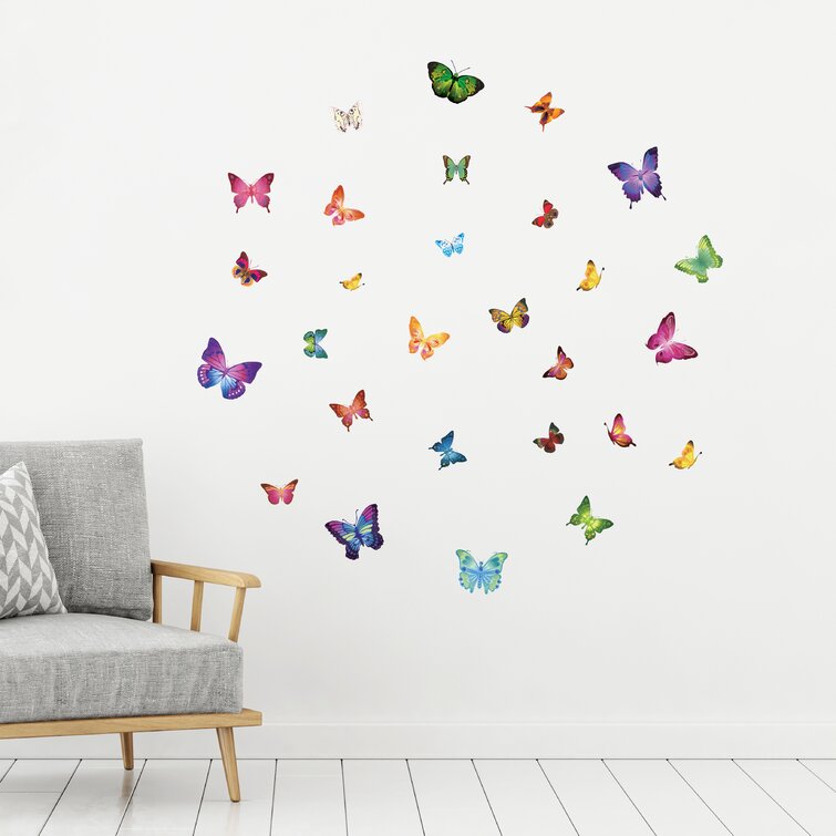 Ebern Designs Butterflies 28 Wall Decal & Reviews | Wayfair