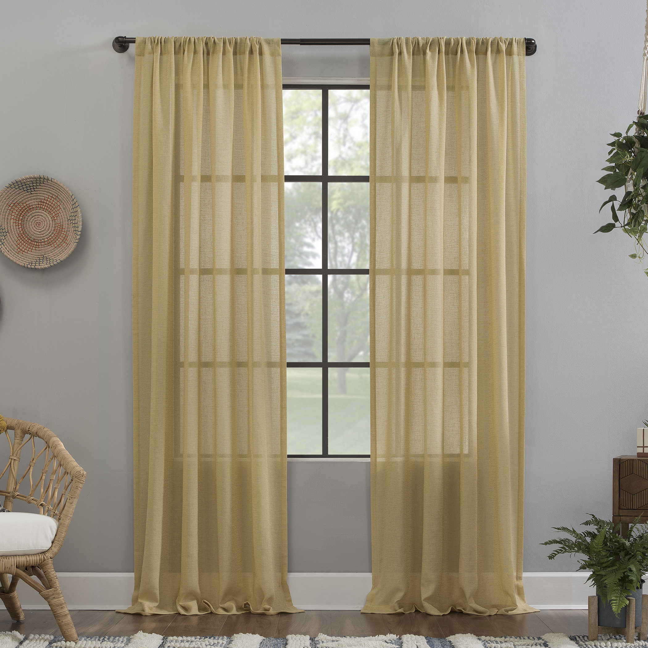 Cleanwindow Crushed Texture Anti Dust Sheer Curtain Panel Wayfair