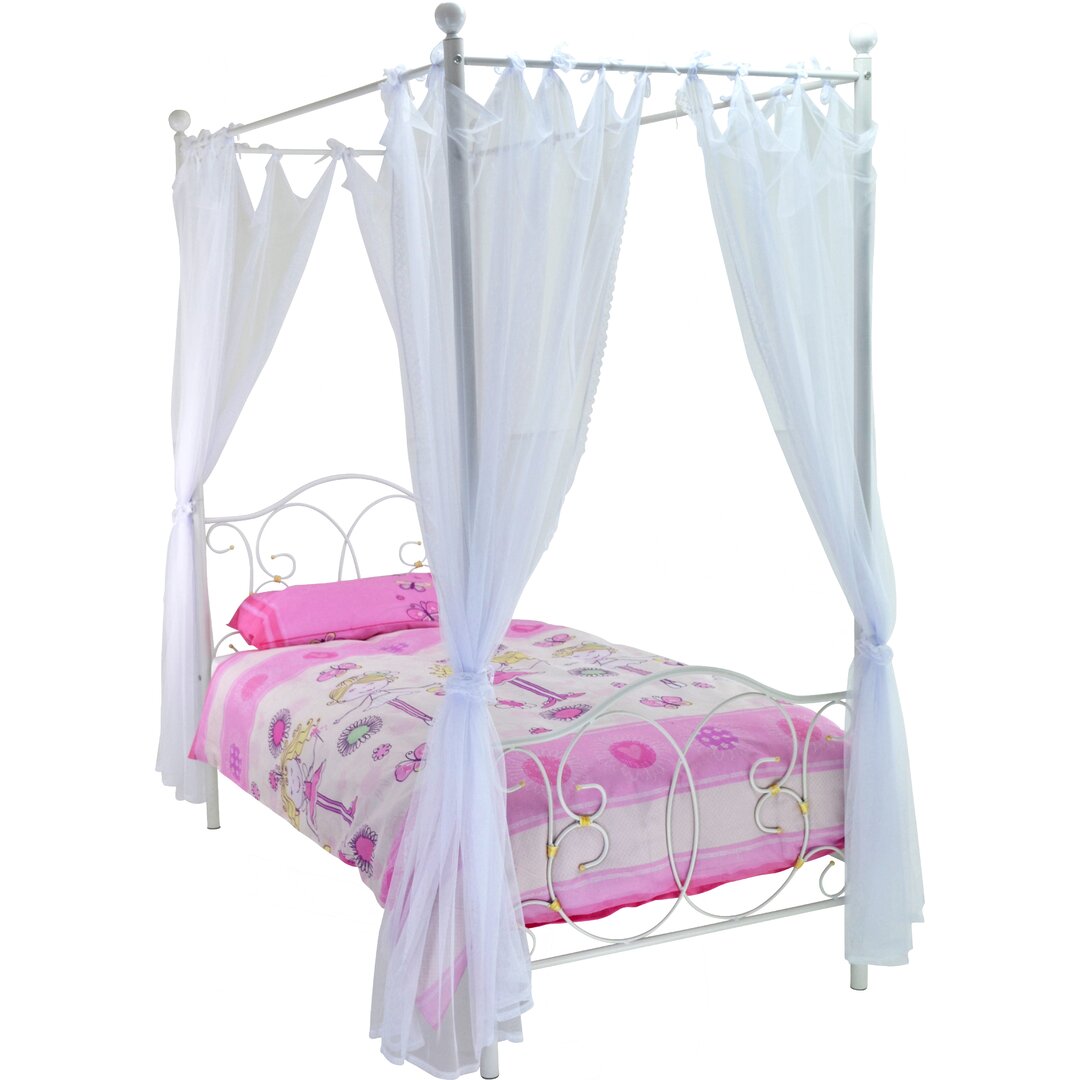 Ballet Single (3) Solid Wood Four Poster Bed by Just Kids