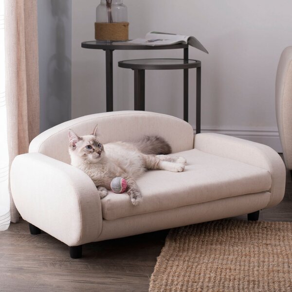 Pawhut Pet Sofa Dog Couch Chaise Lounge Pet Bed With Storage Function Small Sized Dog Various Cat Sponge Cushioned Bed Lounge 30 L X 17 75 W X 16 25 H Sofas Chairs