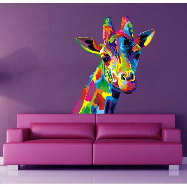 Living room bedroom Background decoration Giraffe butterfly New wall stickers