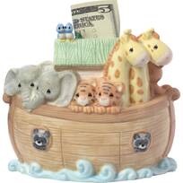 Churchill Little Rhymes Noah's Ark Shaped Ceramic Money Box Money Bank Boxed