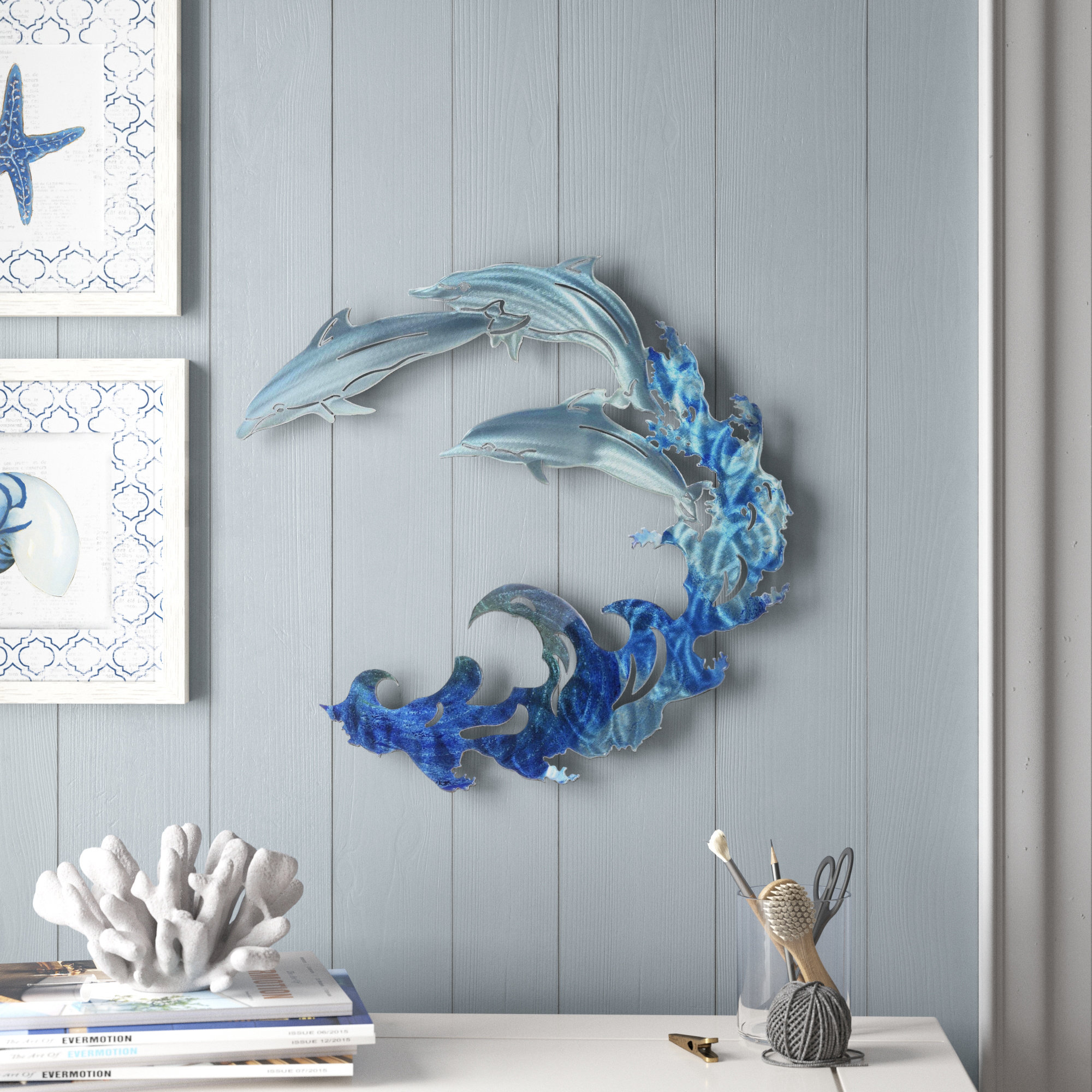 Dovecove 3D Large Dolphin Wall Décor & Reviews Wayfair