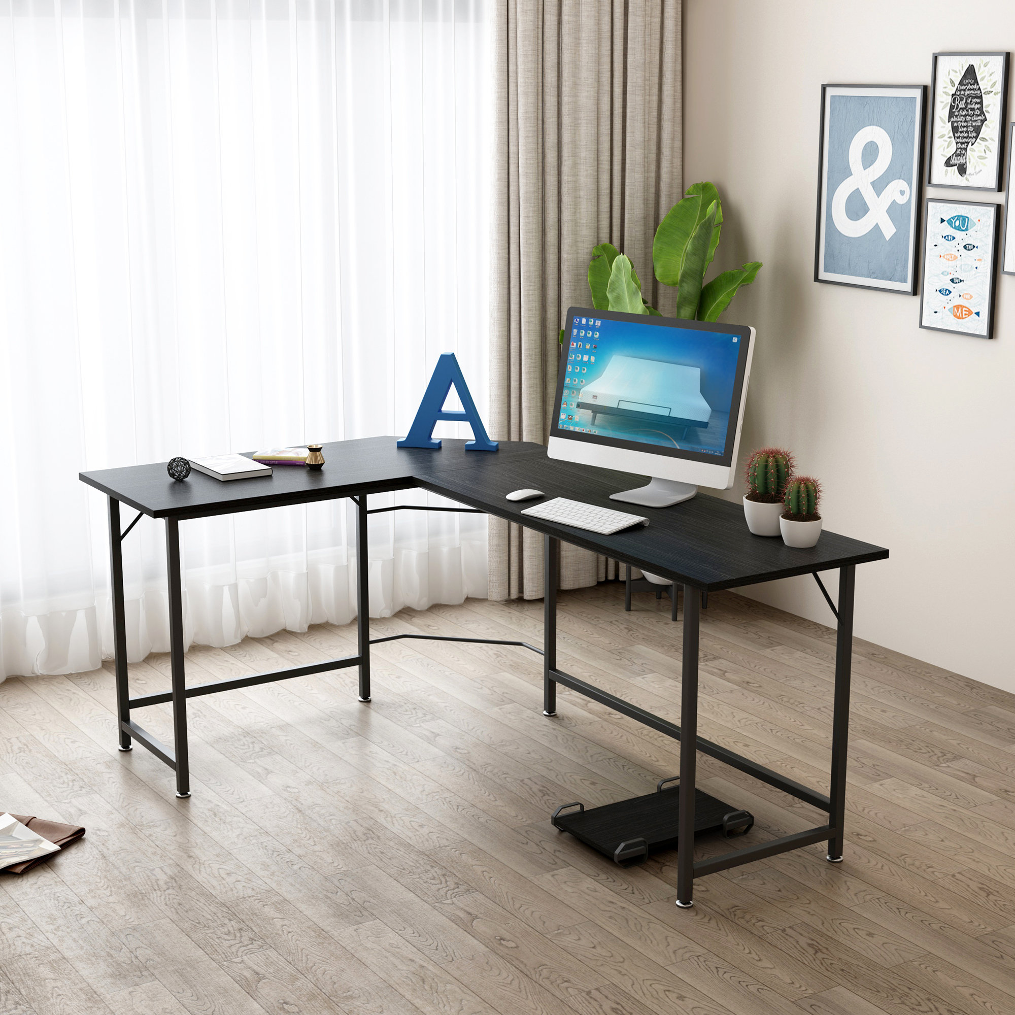 Inbox Zero LShape Desk & Reviews Wayfair