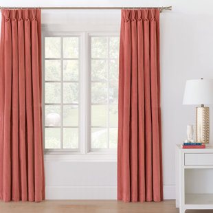 PAINTED-STYLE FLORAL FLOWERS SCARLET RED LINED PENCIL PLEAT CURTAINS *9 SIZES* 