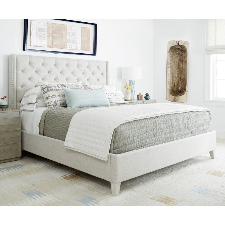 Joss & Main Brock Tufted Upholstered Low Profile Standard Bed & Reviews ...