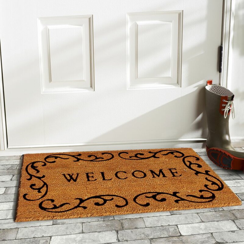 Wayfair Basics Welcome 29 In X 17 In Non Slip Outdoor Door Mat