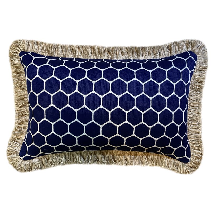 navy blue rectangle pillow