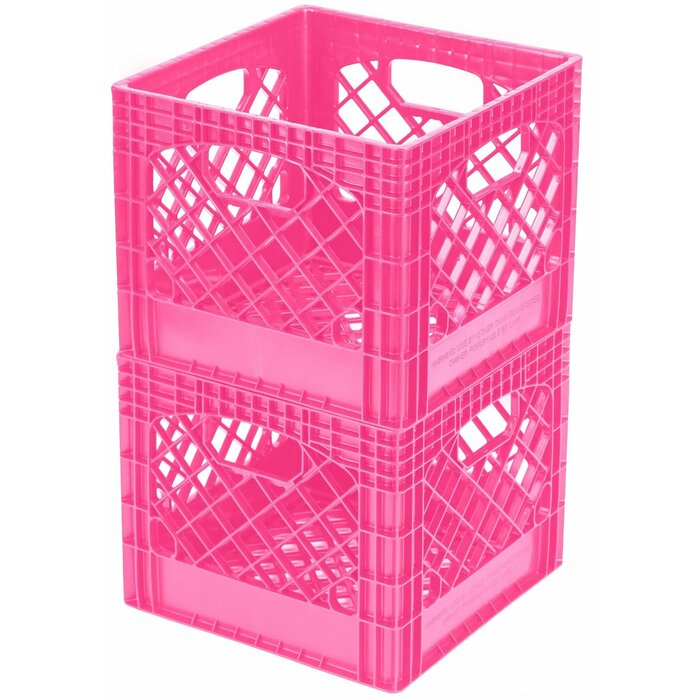 Rebrilliant Classic Milk Plastic Crate Set & Reviews | Wayfair