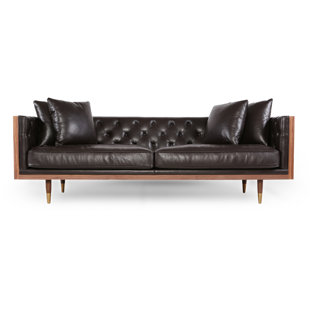 Saddle Brown Leather Sofa Wayfair