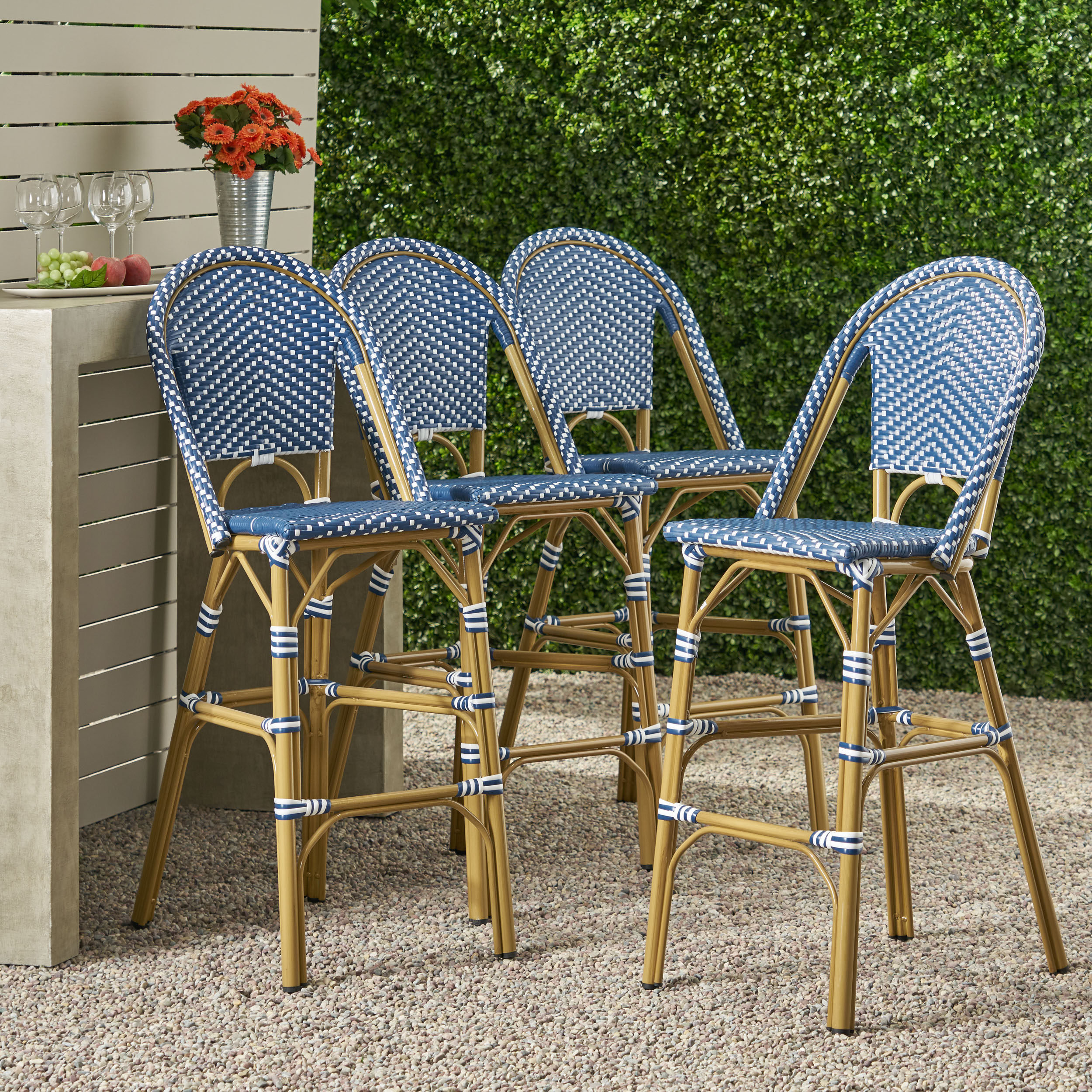 Longshore Tides Zelienople 29.5" Patio Bar Stool & Reviews Wayfair