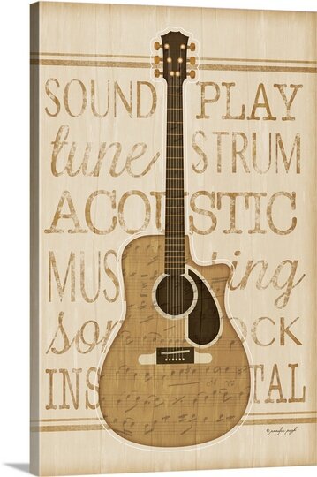 Download Great Big Canvas Music Guitar Wrapped Canvas Graphic Art Print Wayfair