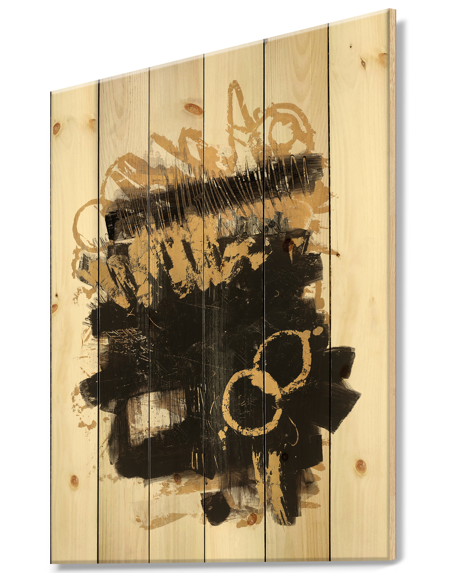 East Urban Home Glam Modern Drift Ii Print On Wood Wayfair