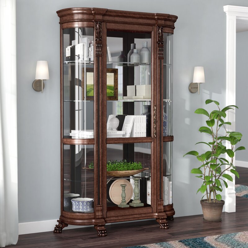 Darby Home Co Murillo Lighted Curio Cabinet Reviews Wayfair