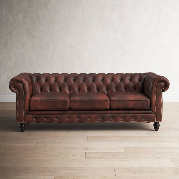 Darby Home Co Burkart Leather Ottoman & Reviews | Wayfair