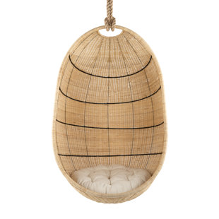 Go to store & view more images Meeks Wicker Hanging Swing Chair by Bayou Breeze