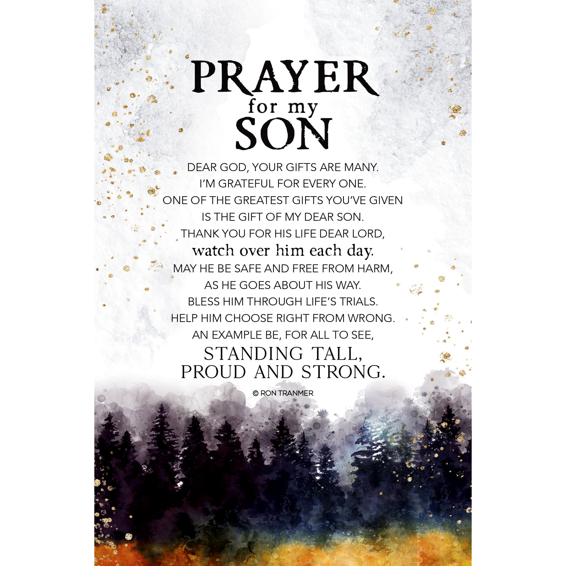 Prayer For My Son…New Horizons Wood Plaque with Easel 