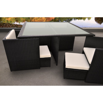 Stella 9 Piece Dining Set with Cushions Solis Patio