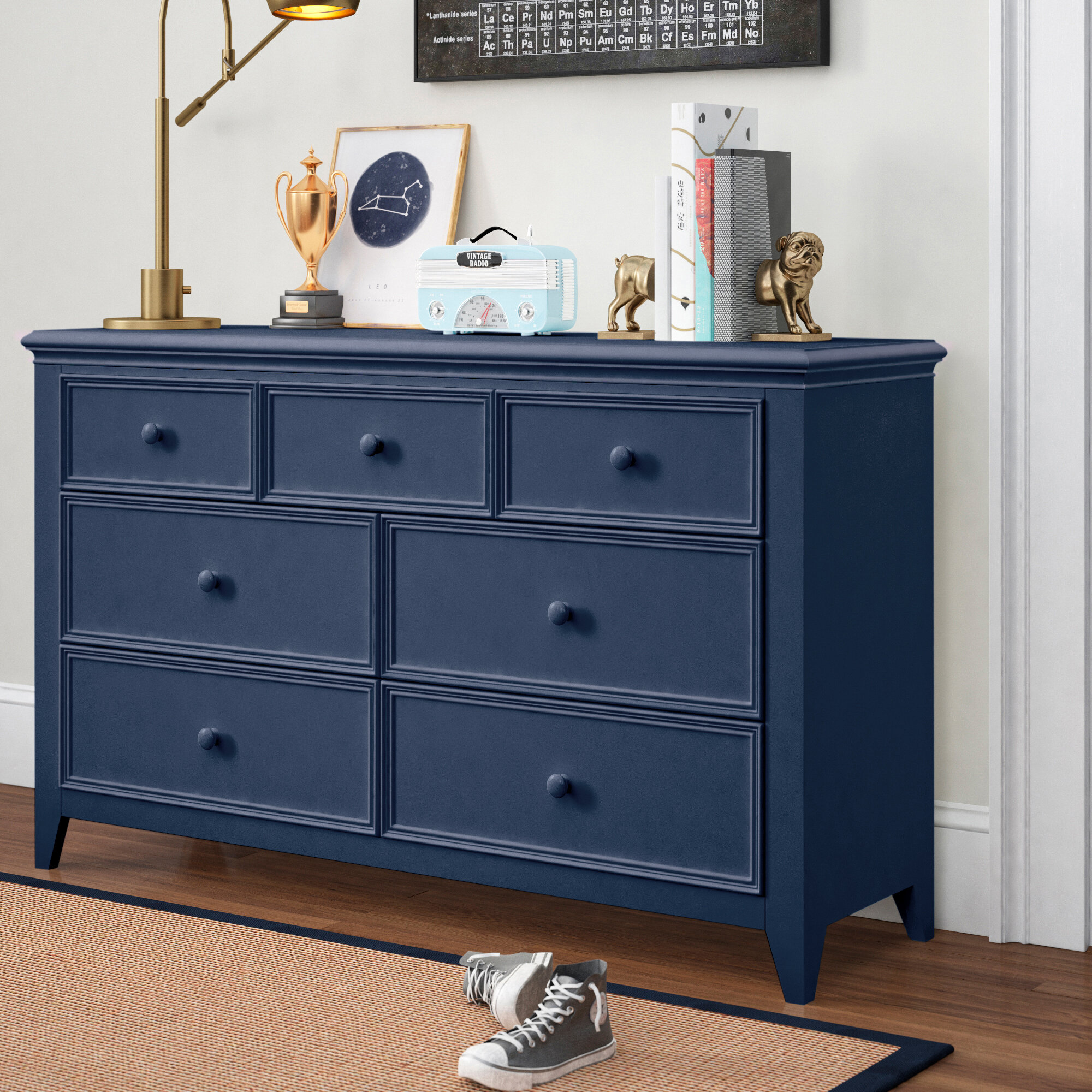 leo blue dresser