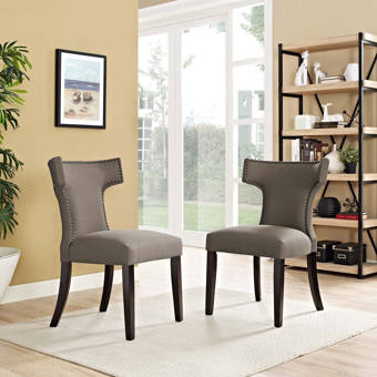 Jonathan Charles Fine Furniture Uptown Classic Upholstered Queen Anne Back Side Chair In Gray Fruitwood Wayfair
