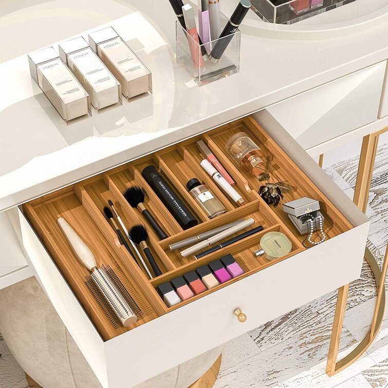 Rebrilliant Adjustable Flatware & Kitchen Utensils Drawer Organizer ...