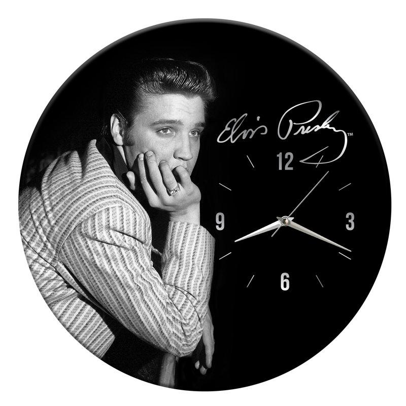 Vandor Elvis Presley Cordless Wood 13 5 Wall Clock Wayfair