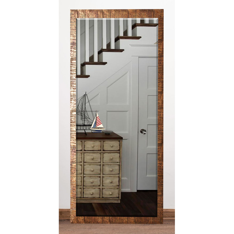 Grain Texture Modern Contemporary Beveled Wall Mirror Reviews