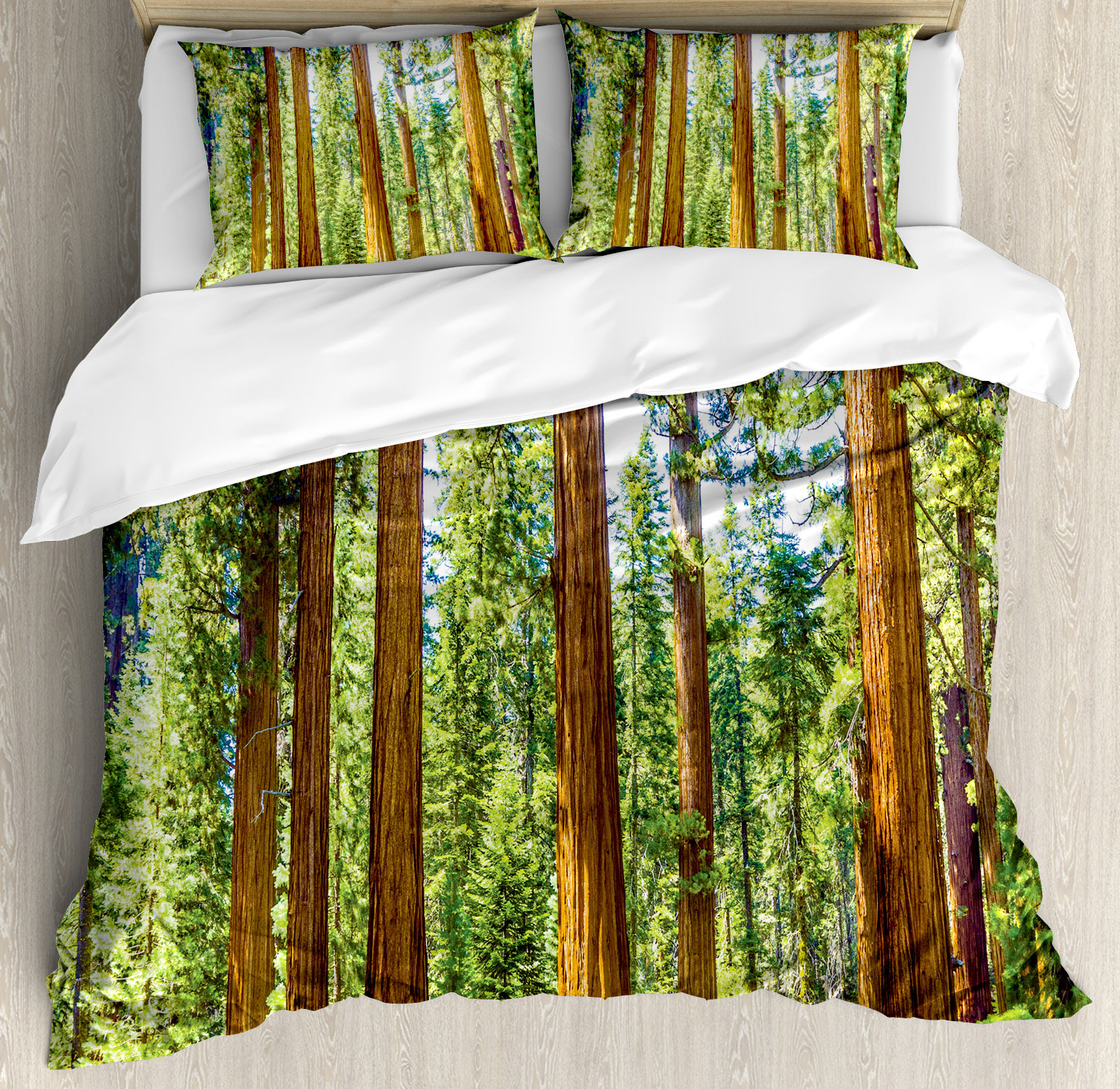 Ambesonne National Parks Home Up View Of Tree Branches Spring Conifers Sequoia Art Prints Duvet Cover Set Wayfair