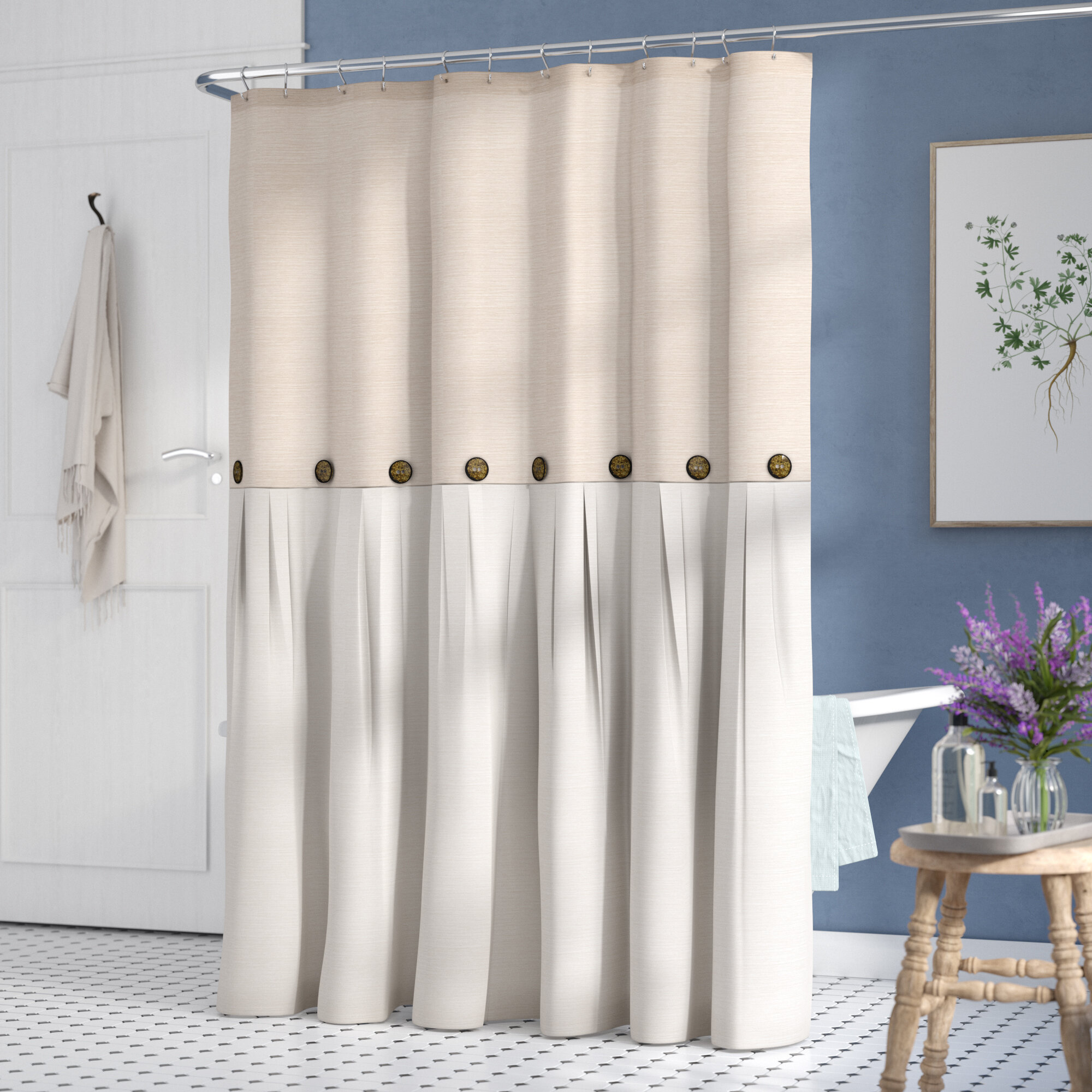 Gracie Oaks Ruya Single Shower Curtain Hooks Reviews Wayfair