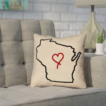 East Urban Home Spread Love Quote Chalkboard Style Pillow Cover Wayfair