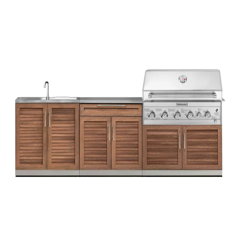 NewAge Products Stainless Steel 104" 3-Piece Modular ...