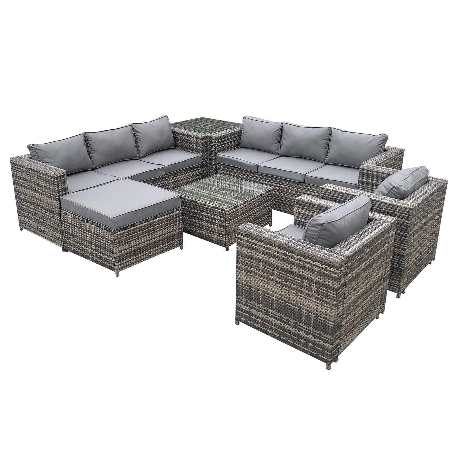 9 seater rattan sofa