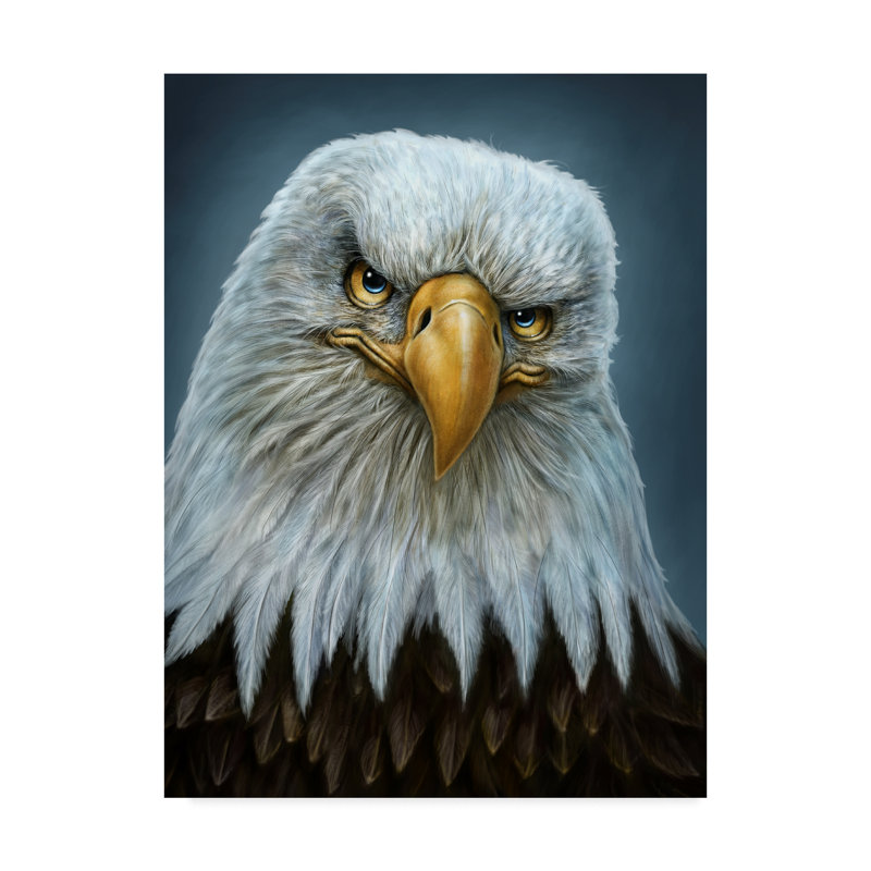 World Menagerie Bald Eagle Totem Acrylic Painting Print On