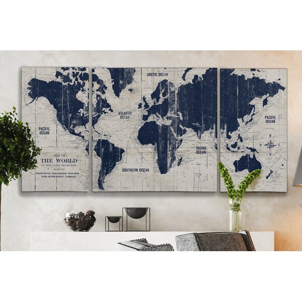 National Geographic Arctic Ocean Floor Wall Map Art Quality Print 28 x 22 inches