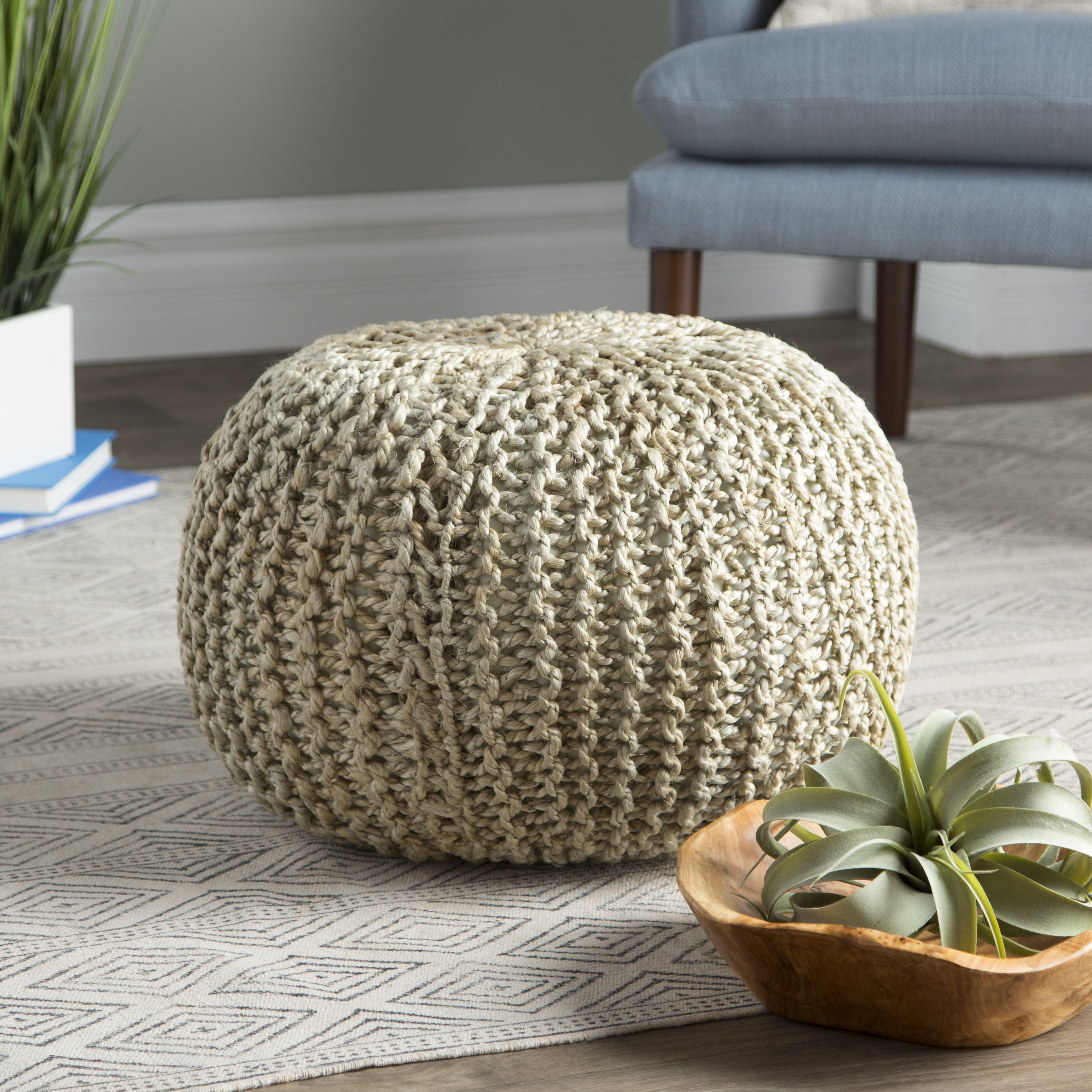 Beachcrest Home Odin 20 Wide Round Pouf Ottoman Reviews Wayfair