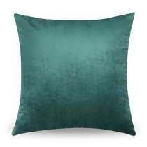 teal print throw pillows