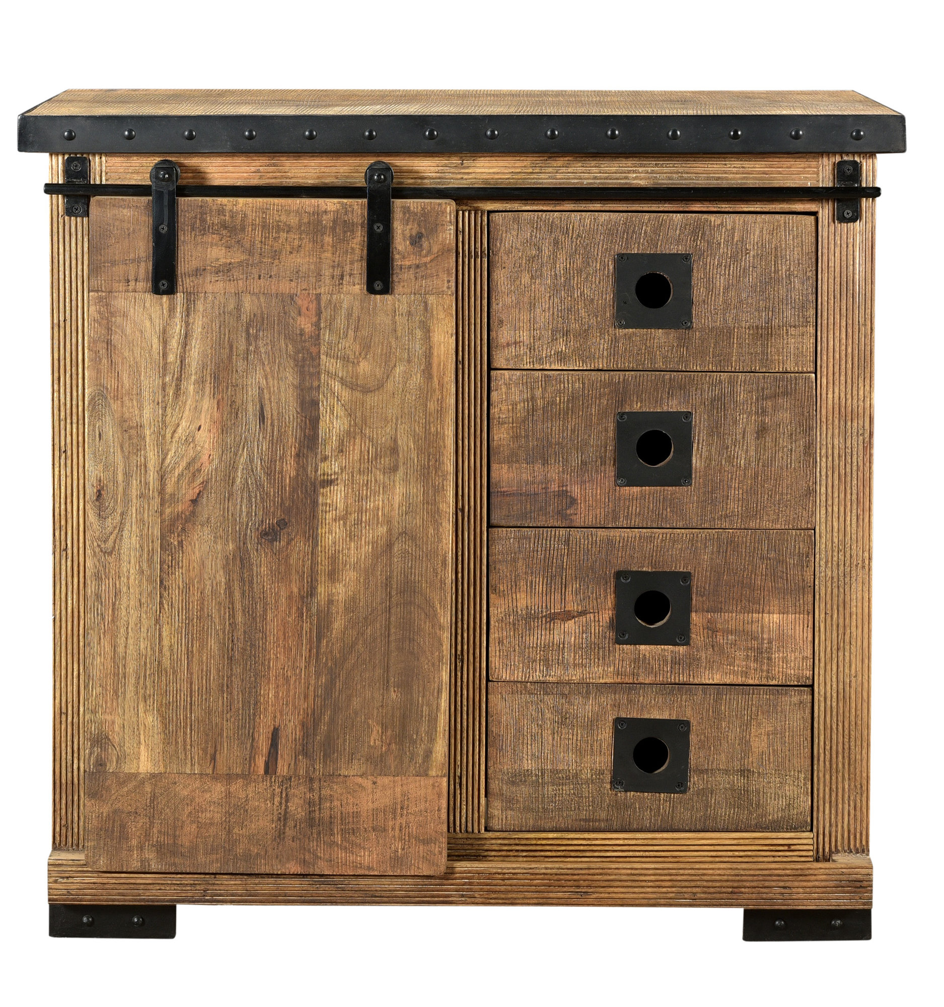 Gracie Oaks Glenmore Mango Wood 4 Drawer Accent Chest Wayfair