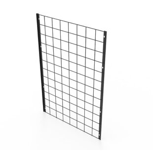 Set of 4 Gridwall Panels 2' x 5' Grid Wall Display Black Panel Steel Powder Coat 