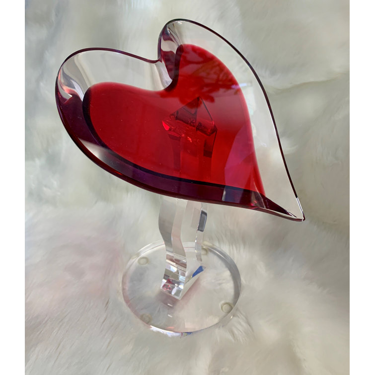 Shahrooz Sculptures And Art Pieces Acrylic Loving Heart Sculpture Reviews Wayfair